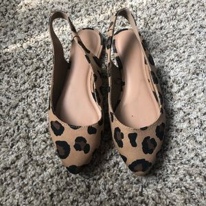 Leopard print flats